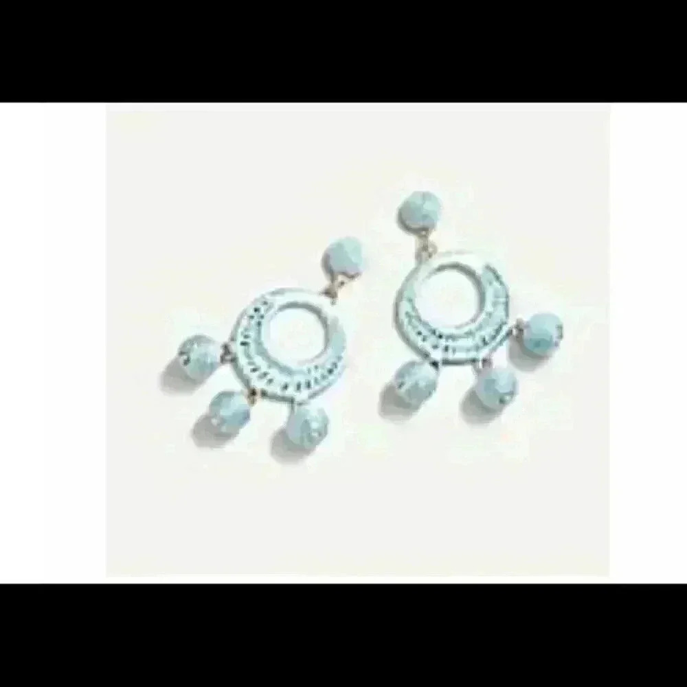 J Crew Raffle wrap triple drop earrings